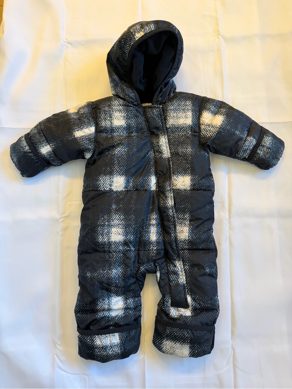 Columbia Snowsuit One-Piece in Black and White Plaid